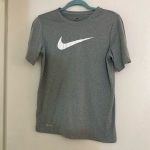 Gray Nike Dri Fit Short Sleeve youth XL